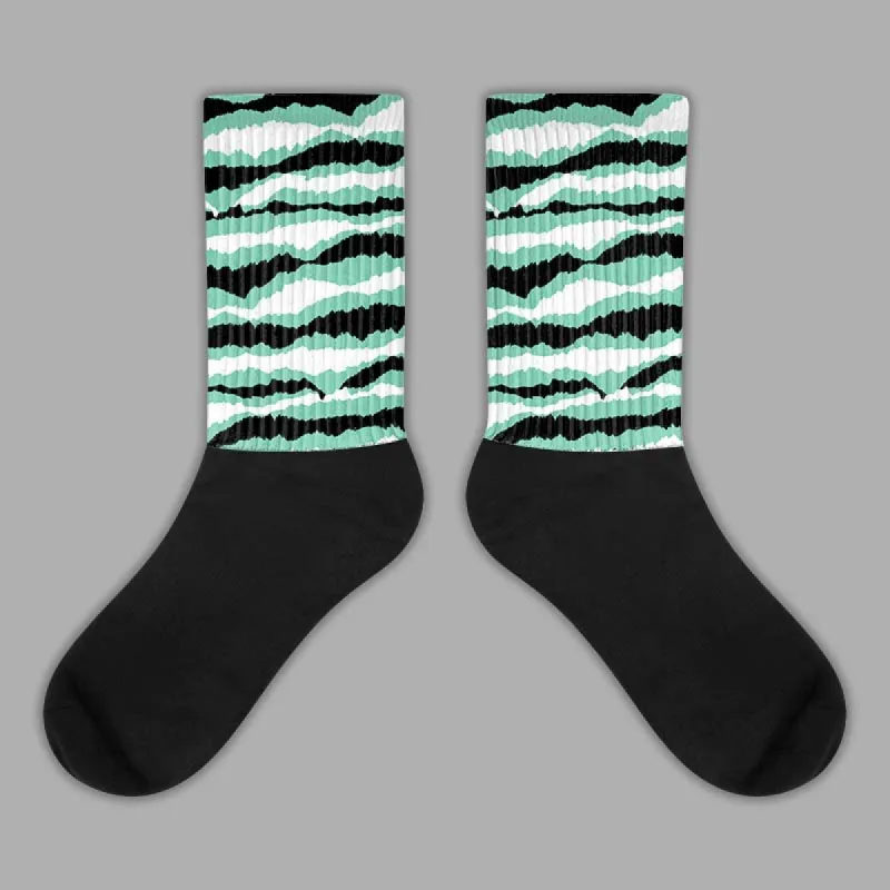 Green Glow 1s DopeSkill Sublimated Socks Abstract Tiger Graphic sold by DopeSkill