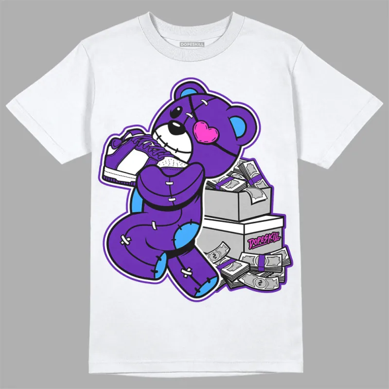 Dunk Purple Championship Court White DopeSkill T-Shirt Bear Steals Sneaker Graphic sold by DopeSkill
