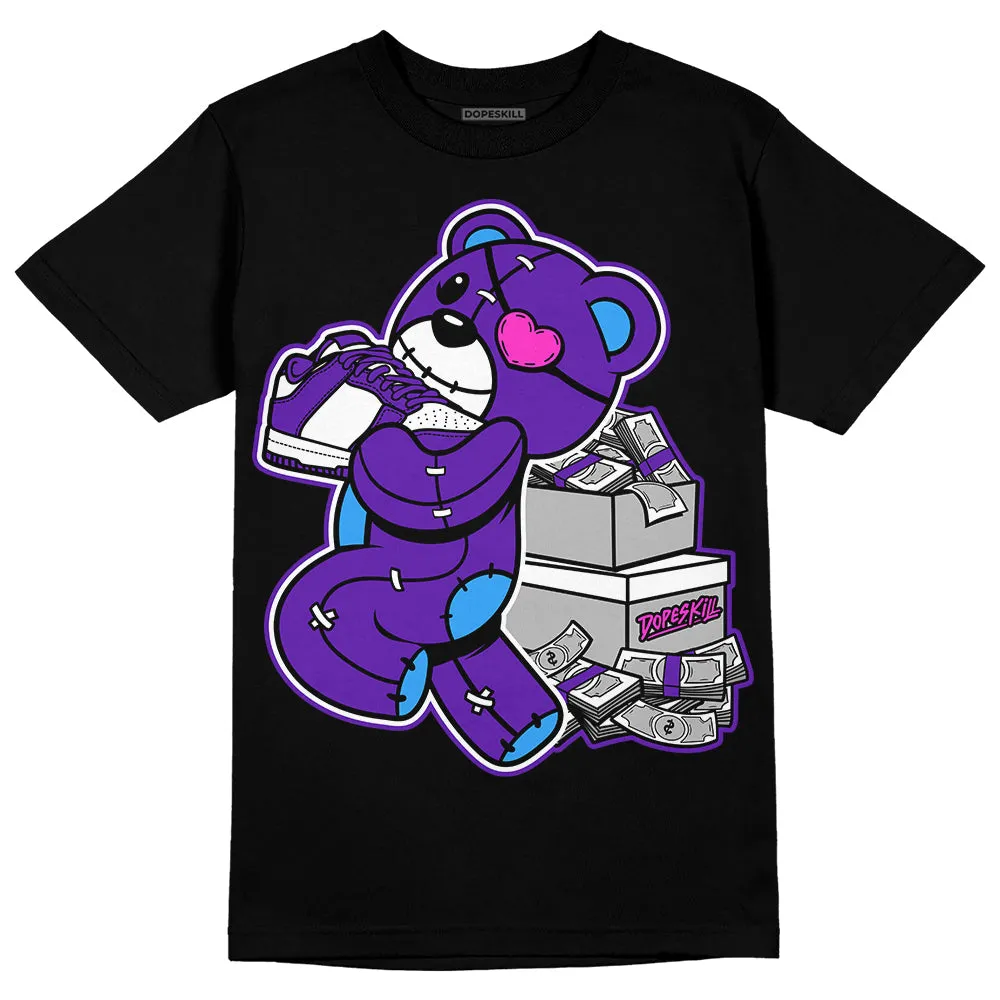 Dunk Purple Championship Court White DopeSkill T-Shirt Bear Steals Sneaker Graphic sold by DopeSkill product image thumbnail 2