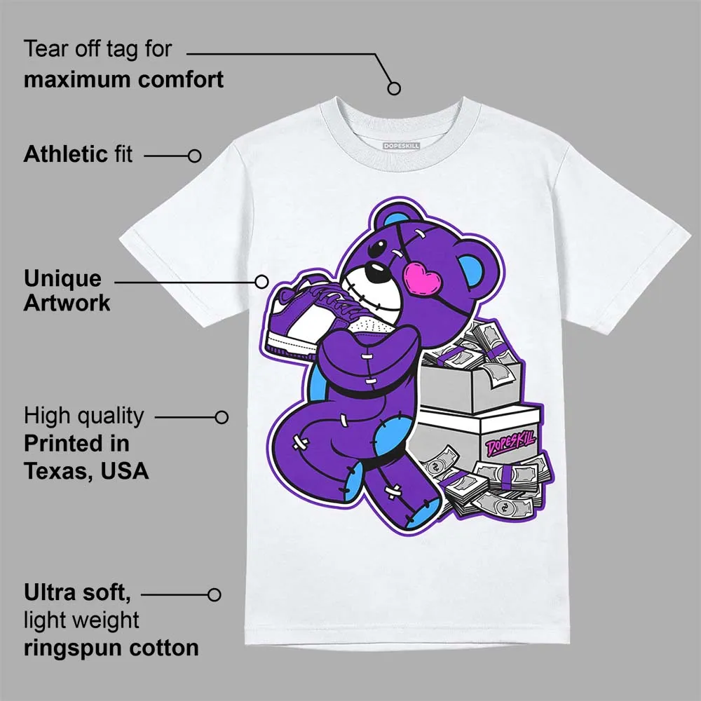 Dunk Purple Championship Court White DopeSkill T-Shirt Bear Steals Sneaker Graphic sold by DopeSkill product image thumbnail 3