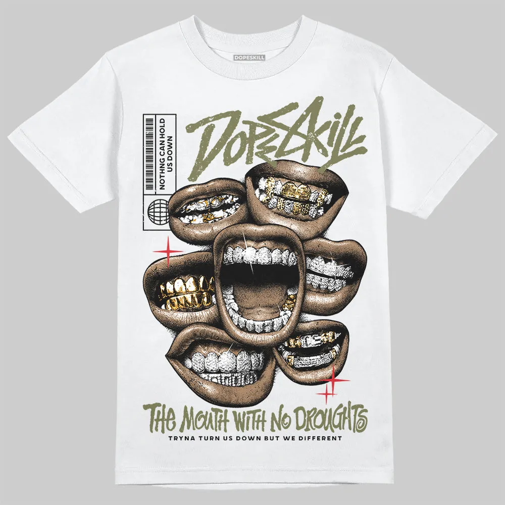 Medium Olive 1s DopeSkill T-Shirt The Mouth With No Droughts Graphic sold by DopeSkill product image thumbnail 2