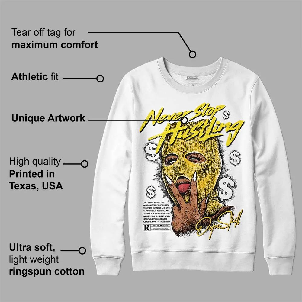 Vivid Sulfur 4s DopeSkill Sweatshirt Never Stop Hustling Graphic sold by DopeSkill product image thumbnail 3