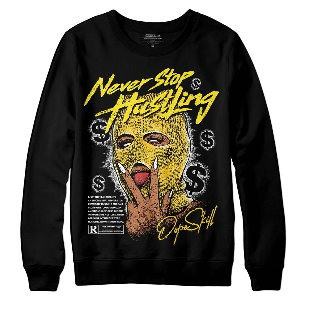 Vivid Sulfur 4s DopeSkill Sweatshirt Never Stop Hustling Graphic sold by DopeSkill product image thumbnail 2