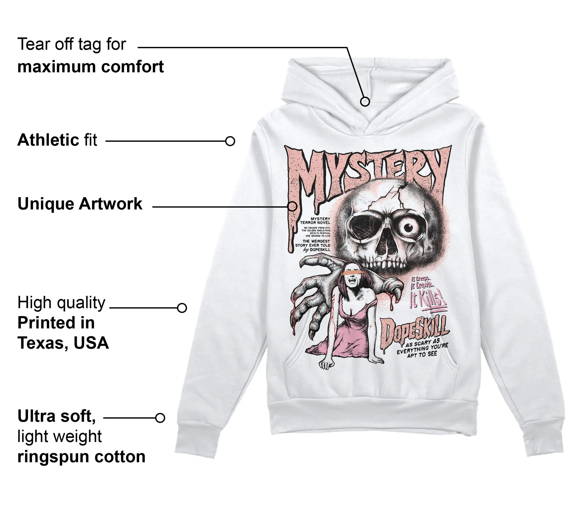 Legend Pink 11s DopeSkill Hoodie Sweatshirt Mystery Ghostly Grasp Graphic sold by DopeSkill product image thumbnail 3