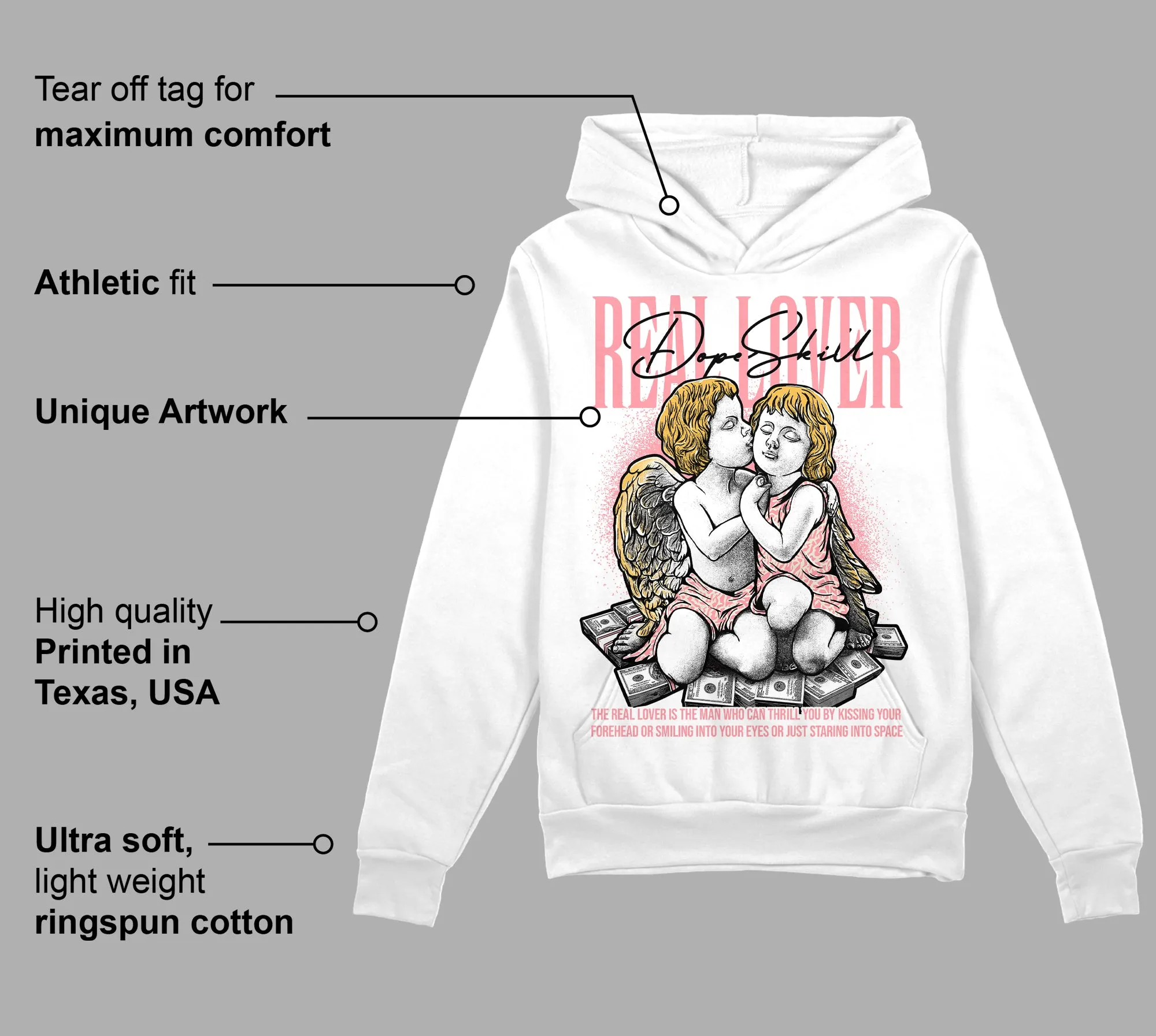 Red Stardust 3s DopeSkill Hoodie Sweatshirt Real Lover Graphic sold by DopeSkill product image thumbnail 3