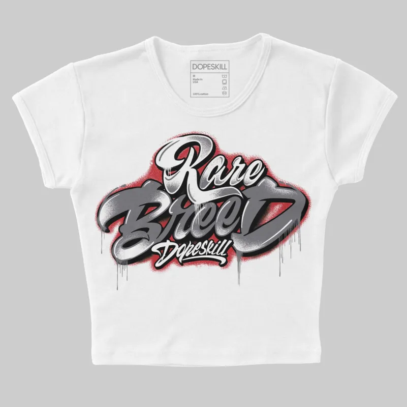 Cement Grey 3s DopeSkill Women's Crop Top Rare Breed Type Graphic sold by DopeSkill