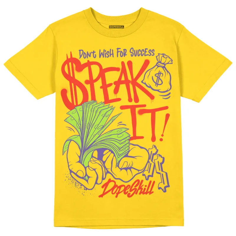 Yellow Ochre 6s DopeSkill Yellow T-shirt Speak It Graphic sold by DopeSkill