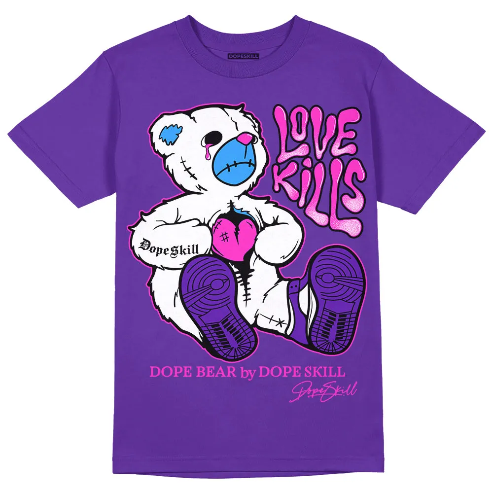 Dunk Purple Championship Court White DopeSkill Purple T-shirt Love Kills Graphic sold by DopeSkill