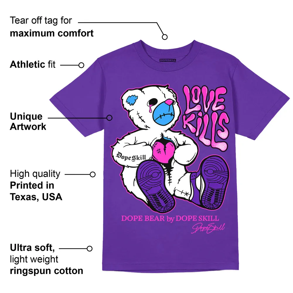 Dunk Purple Championship Court White DopeSkill Purple T-shirt Love Kills Graphic sold by DopeSkill product image thumbnail 2