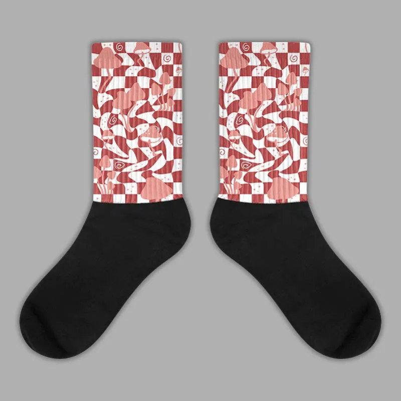 Dune Red 13s DopeSkill Sublimated Socks Mushroom Graphic sold by DopeSkill