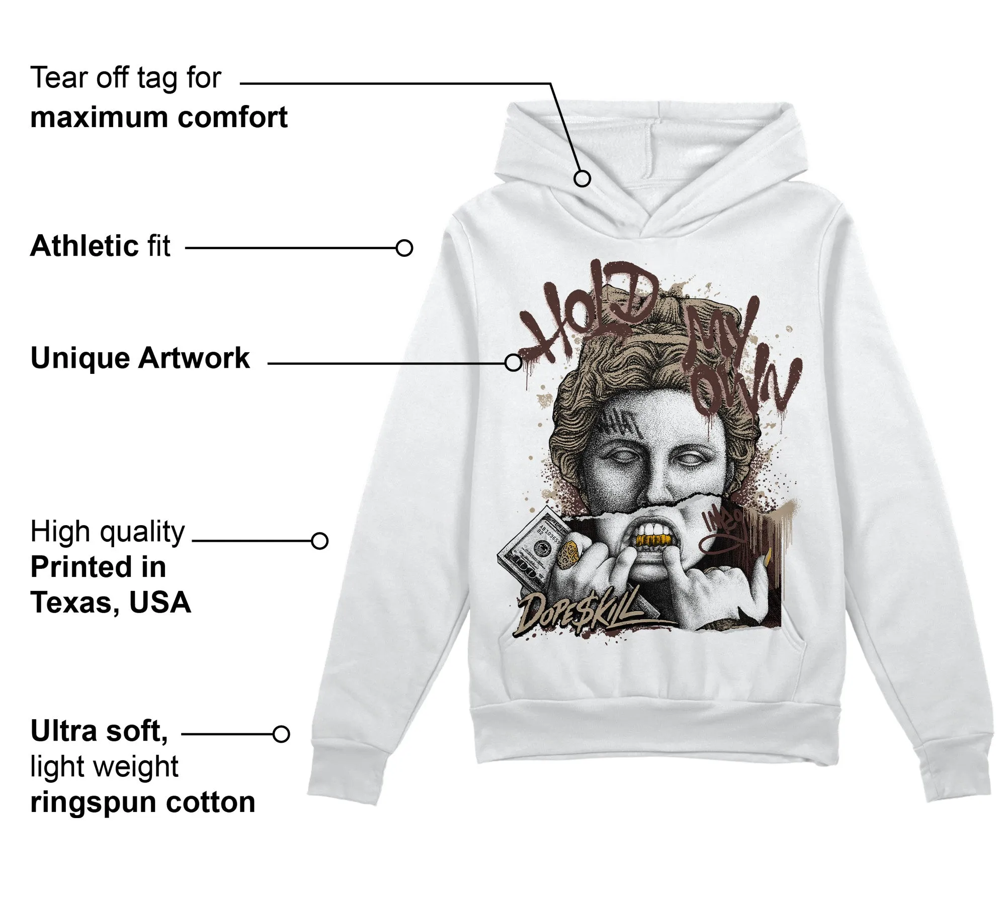 Latte 1s DopeSkill Hoodie Sweatshirt Hold My Own Graphic sold by DopeSkill product image thumbnail 3