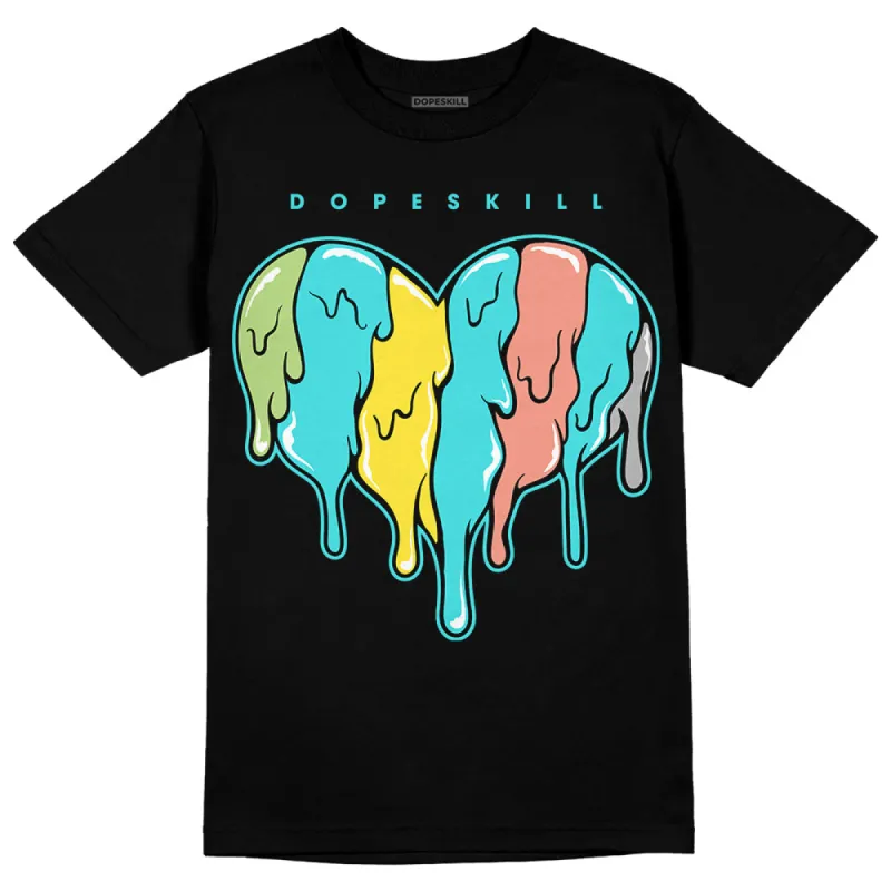Cyan Burst 9060 DopeSkill T-Shirt Slime Drip Heart Graphic sold by DopeSkill