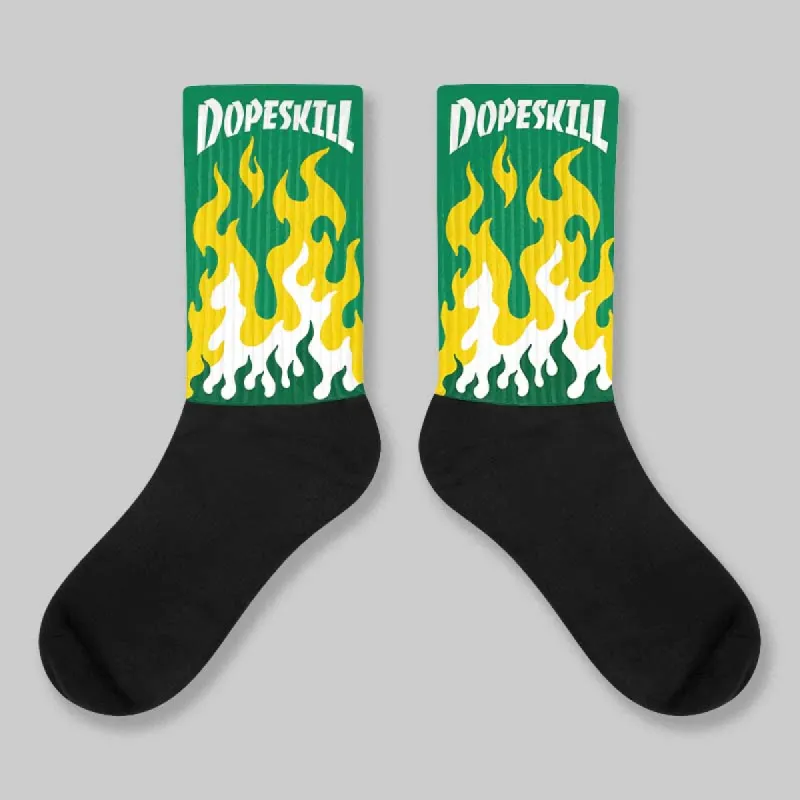 Green Collection DopeSkill Sublimated Socks FIRE Graphic sold by DopeSkill