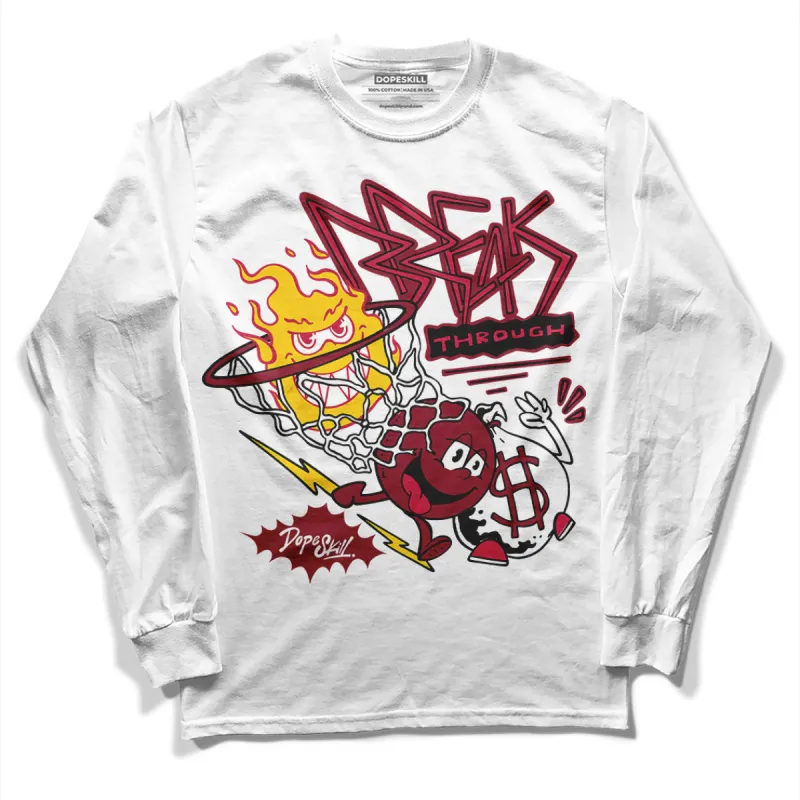 85 Metallic Burgundy 1s DopeSkill Long Sleeve T-Shirt Break Through Graphic sold by DopeSkill