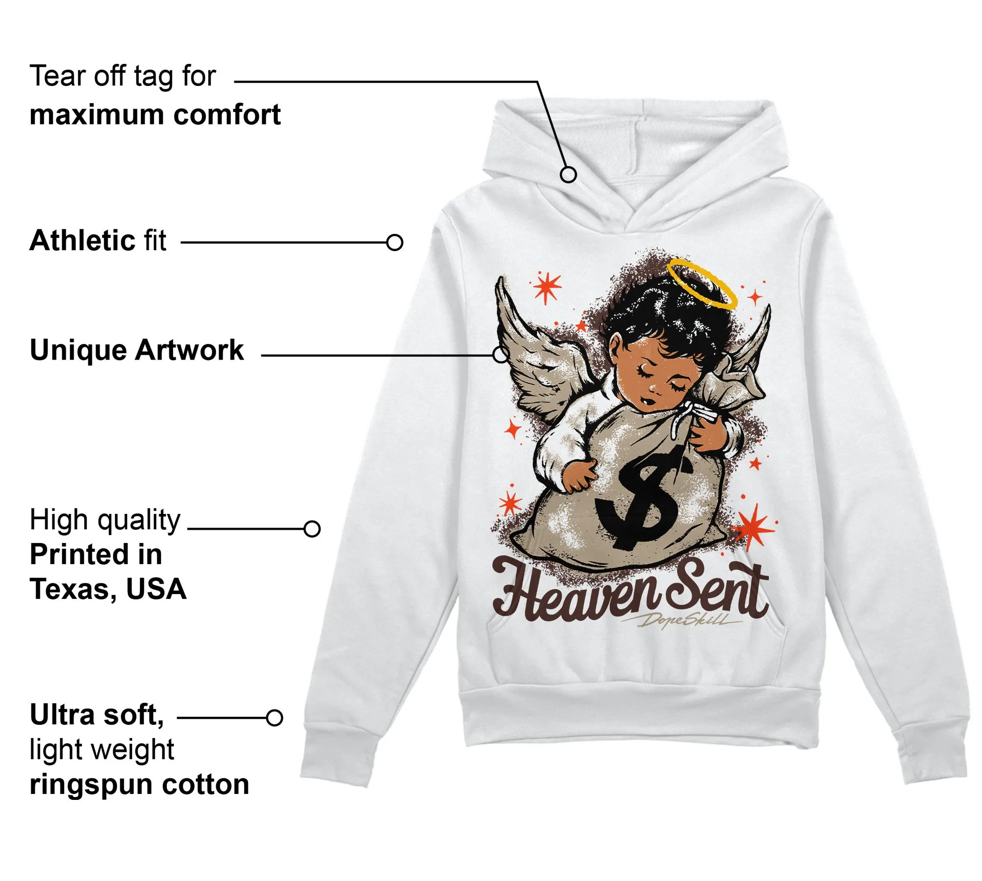 Latte 1s DopeSkill Hoodie Sweatshirt Heaven Sent Graphic sold by DopeSkill product image thumbnail 3