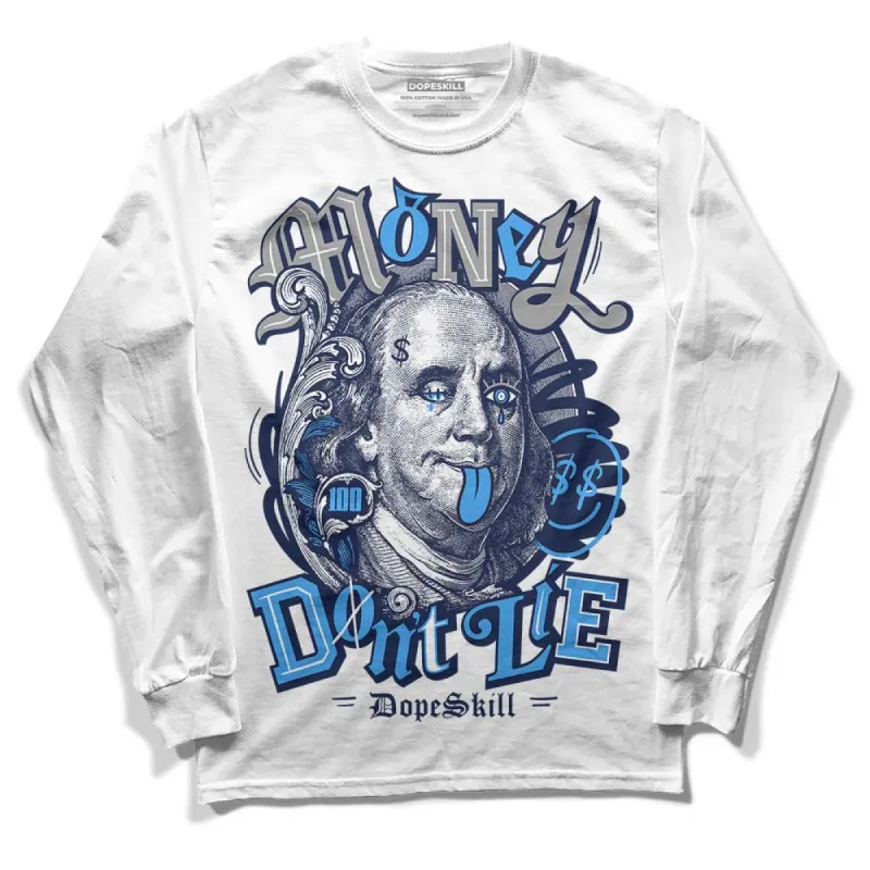 AJ Spizike White Obsidian DopeSkill Long Sleeve T-Shirt Money Don't Lie Graphic sold by DopeSkill