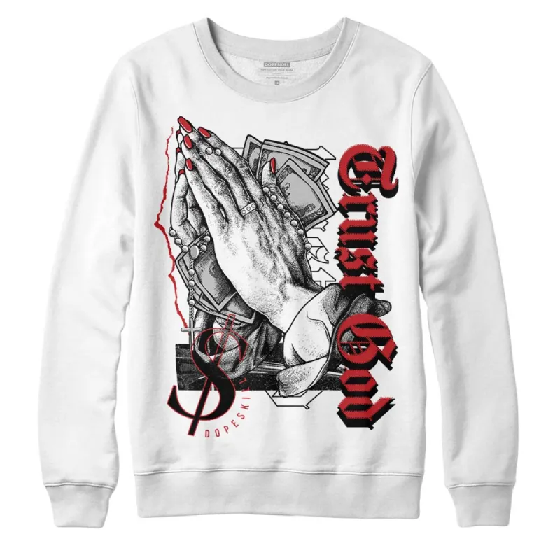 Red Taxi 12s DopeSkill Sweatshirt Trust God Graphic sold by DopeSkill