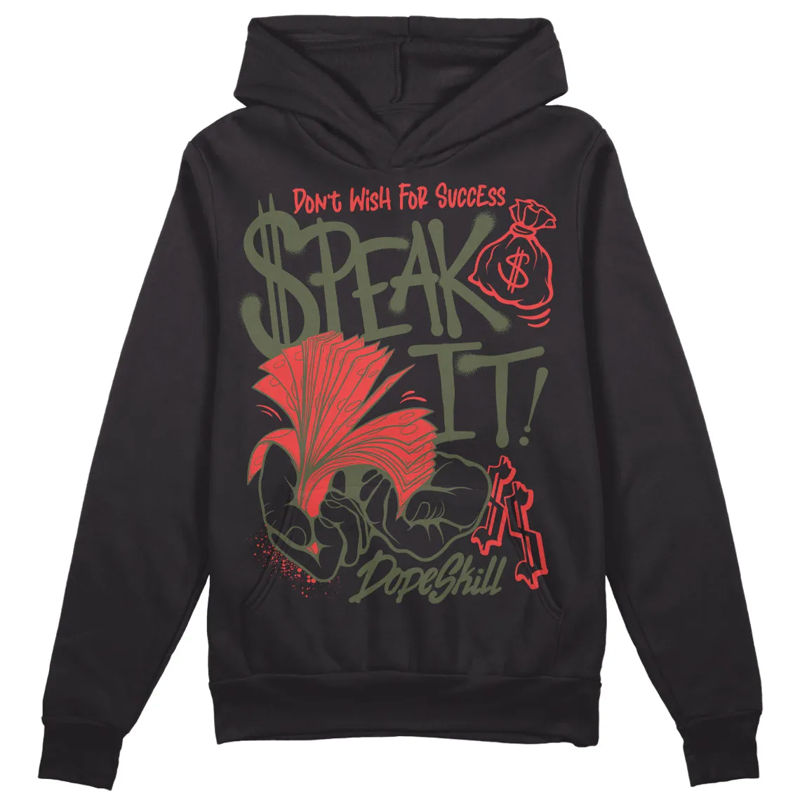 Dunk Mystic Red Cargo Khaki DopeSkill Hoodie Sweatshirt Speak It Graphic sold by DopeSkill product image thumbnail 2