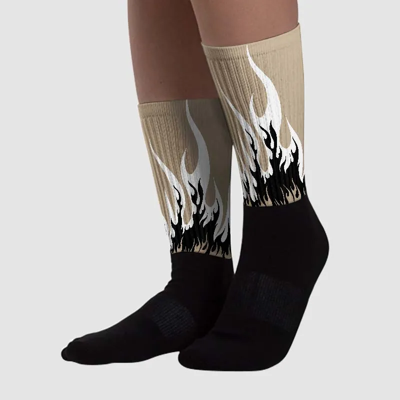 Latte 1s DopeSkill Sublimated Socks FIRE Graphic sold by DopeSkill product image thumbnail 2