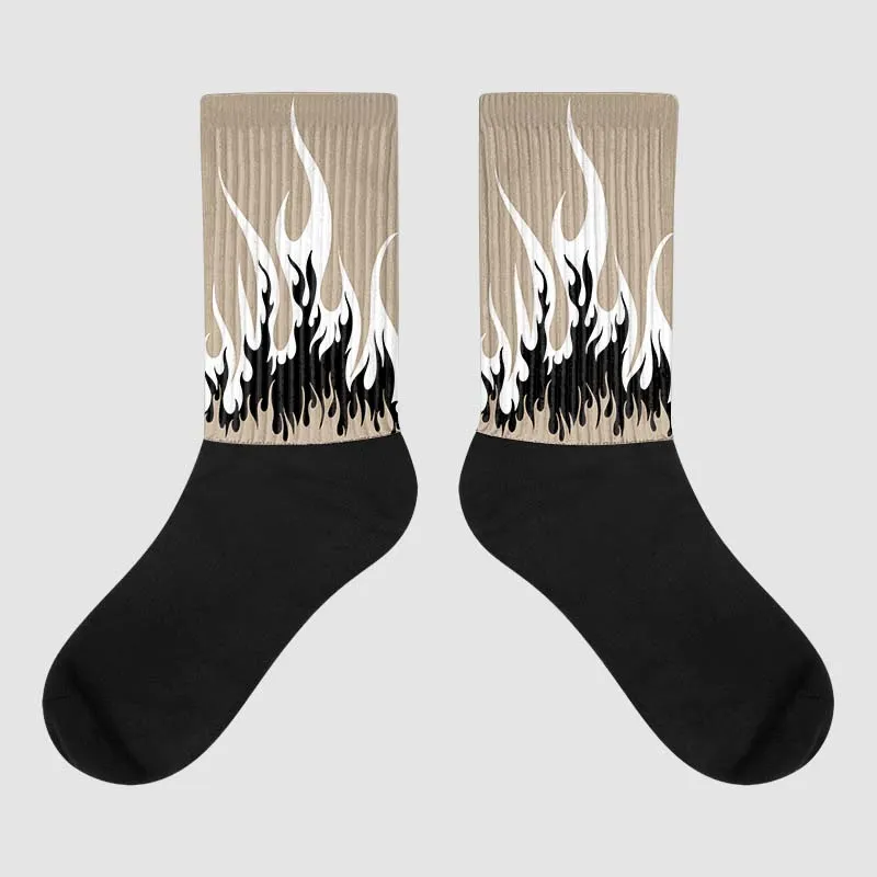 Latte 1s DopeSkill Sublimated Socks FIRE Graphic sold by DopeSkill