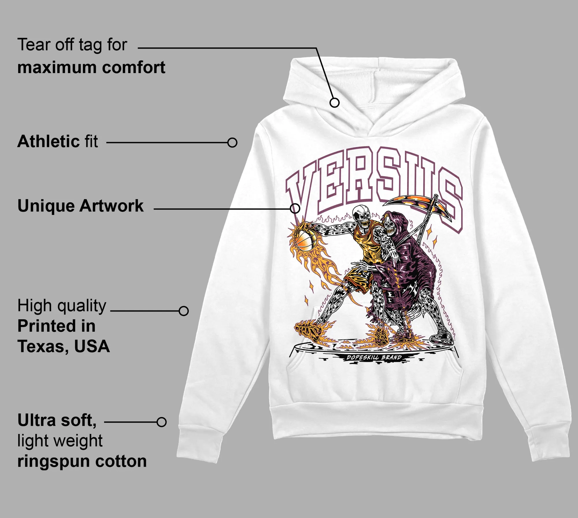 Brotherhood 1s High OG DopeSkill Hoodie Sweatshirt VERSUS Graphic sold by DopeSkill product image thumbnail 3