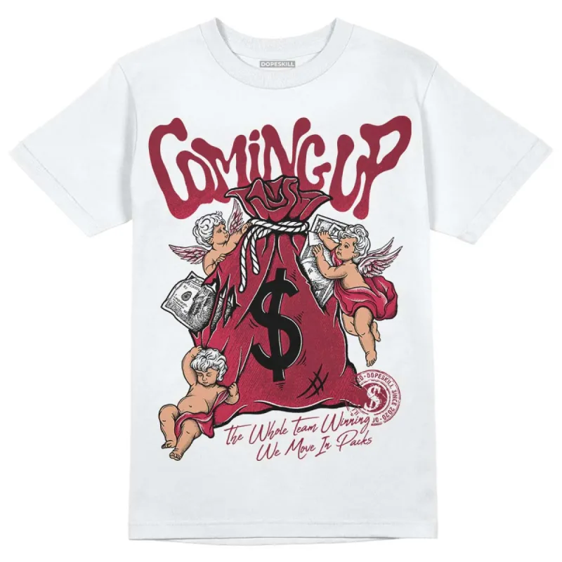 85 Metallic Burgundy 1s DopeSkill T-Shirt Money Bag Coming Up Graphic sold by DopeSkill