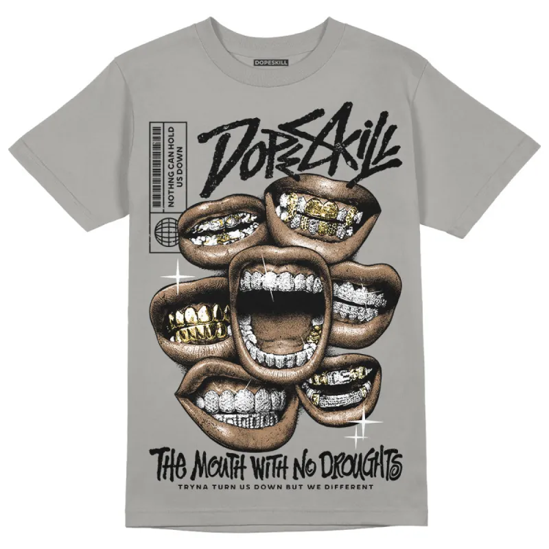 Grey Collection DopeSkill Grey T-shirt The Mouth With No Droughts Graphic sold by DopeSkill
