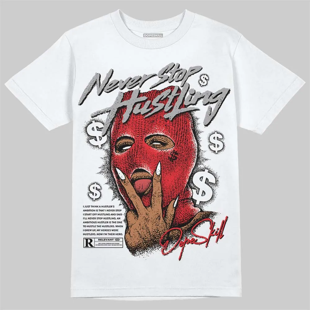White Thunder 4s DopeSkill T-Shirt Never Stop Hustling Graphic sold by DopeSkill product image thumbnail 2