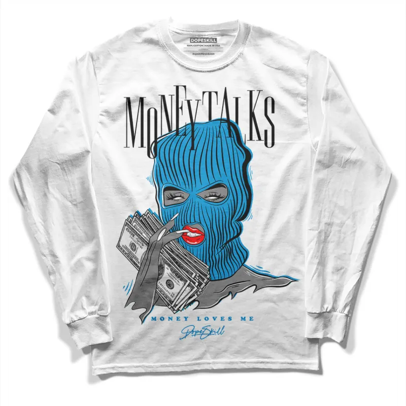 Military Blue 4s DopeSkill Long Sleeve T-Shirt Money Talks Graphic sold by DopeSkill