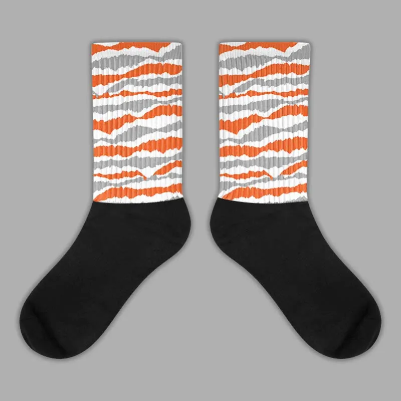 Georgia Peach 3s DopeSkill Sublimated Socks Abstract Tiger Graphic sold by DopeSkill