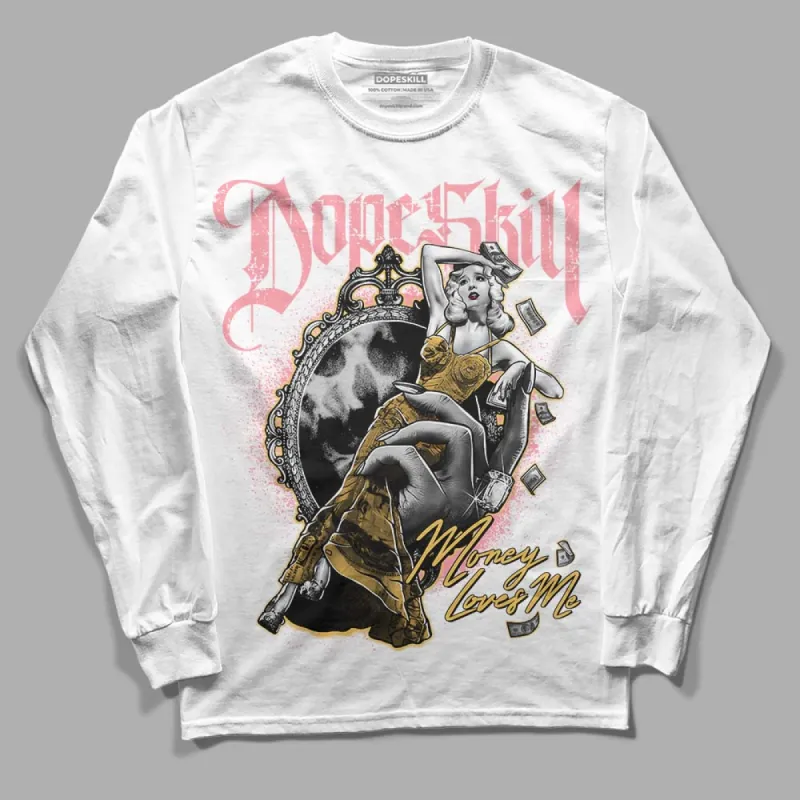 Red Stardust 3s DopeSkill Long Sleeve T-Shirt Money Loves Me Graphic sold by DopeSkill