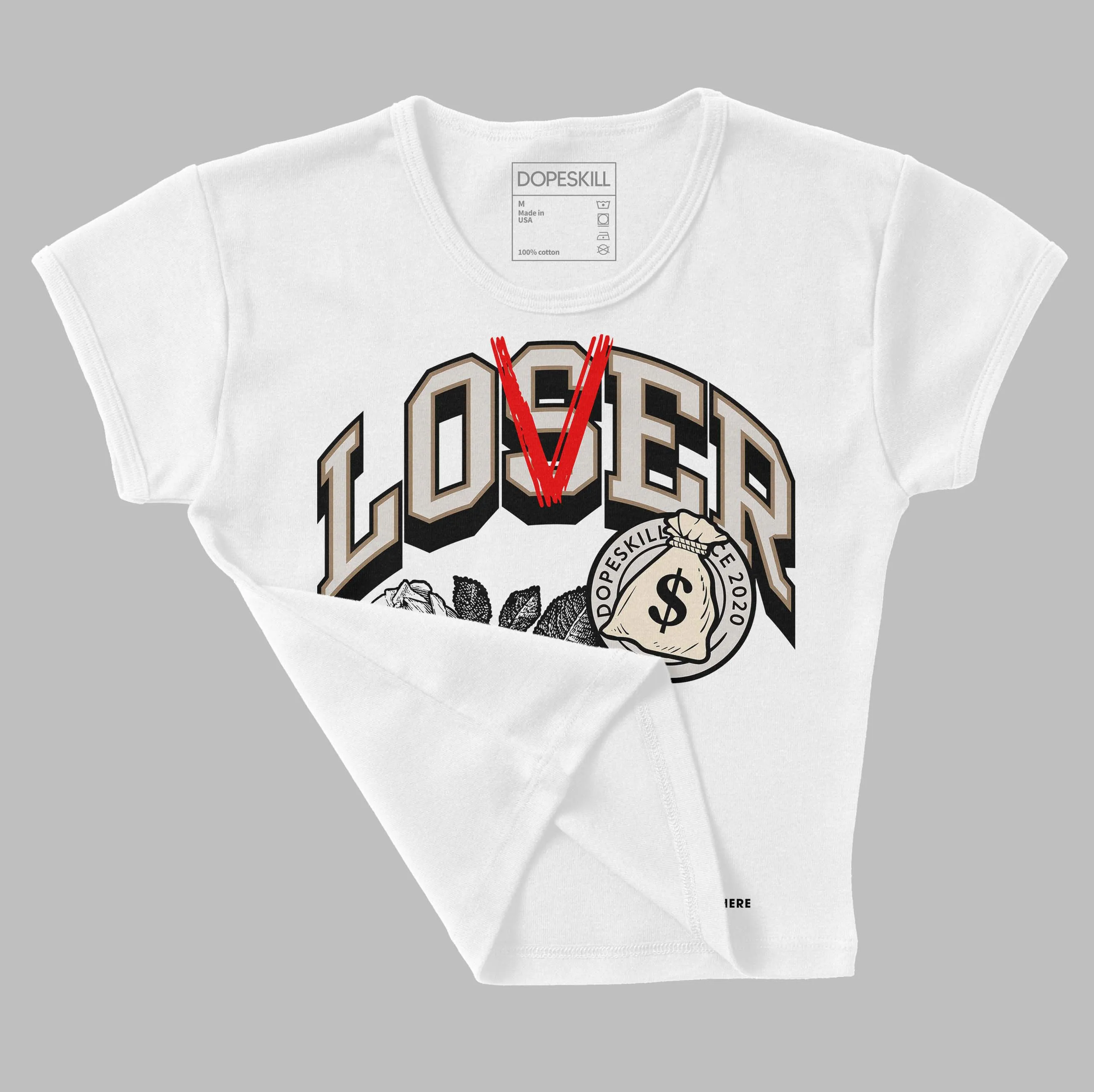 Sail 5s DopeSkill Women's Crop Top Loser Lover Graphic sold by DopeSkill product image thumbnail 3