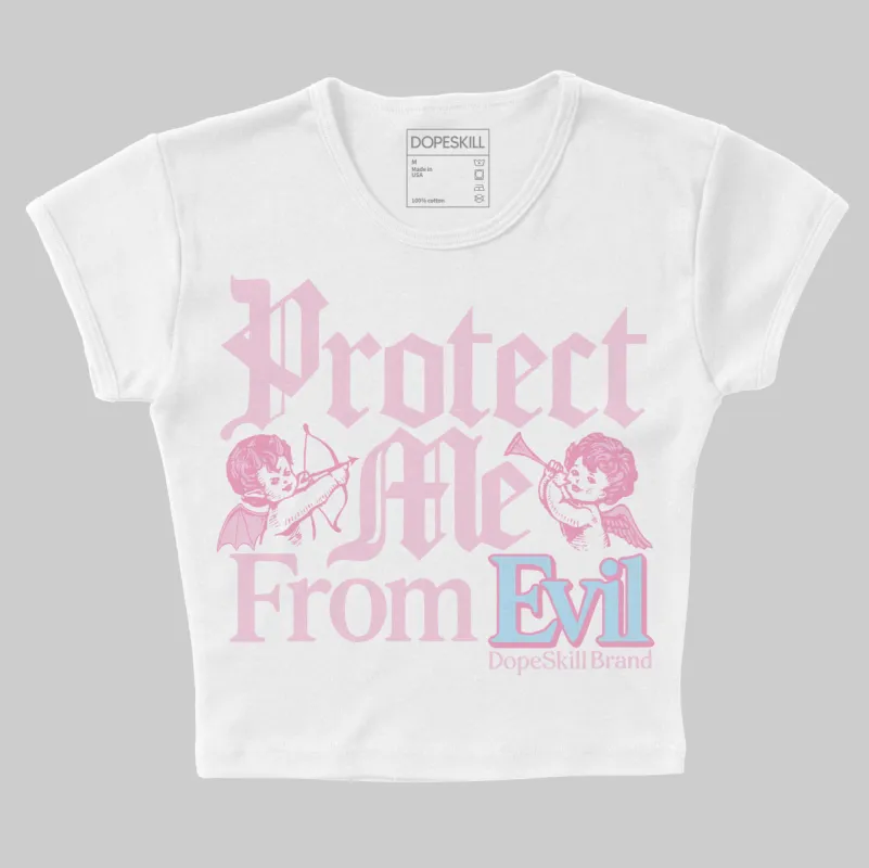 Paw Print Pink Foam 1s DopeSkill Women's Crop Top Protect Me From Evil Graphic sold by DopeSkill