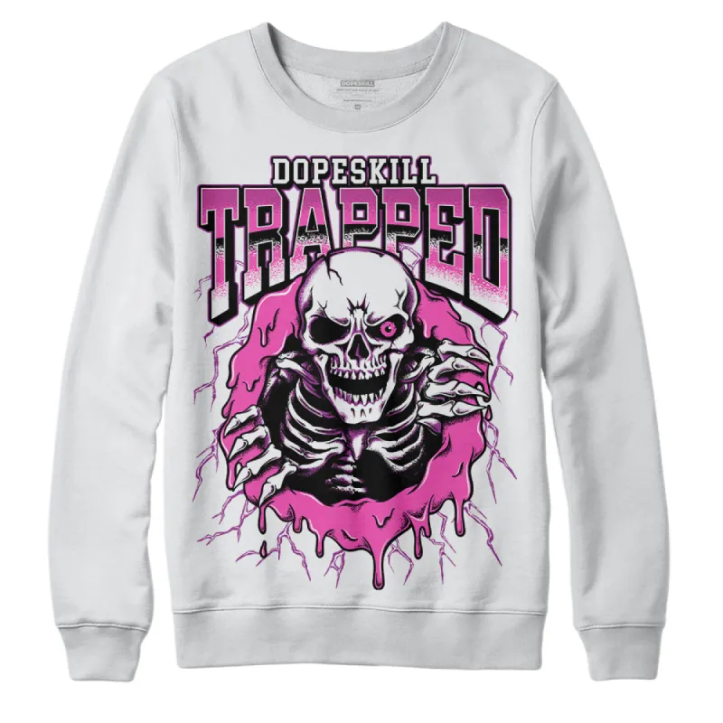 Hyper Violet 4s DopeSkill Sweatshirt Trapped Halloween Graphic sold by DopeSkill