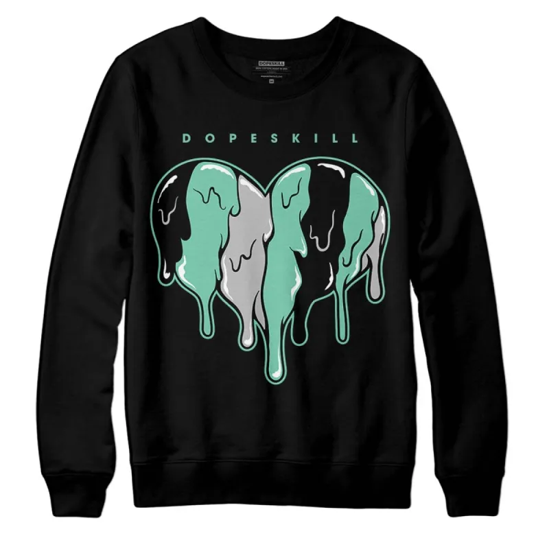 Green Glow 1s DopeSkill Sweatshirt Slime Drip Heart Graphic sold by DopeSkill