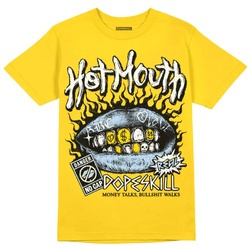 Yellow Ochre 6s DopeSkill Yellow T-shirt Hot Mouth Graphic sold by DopeSkill