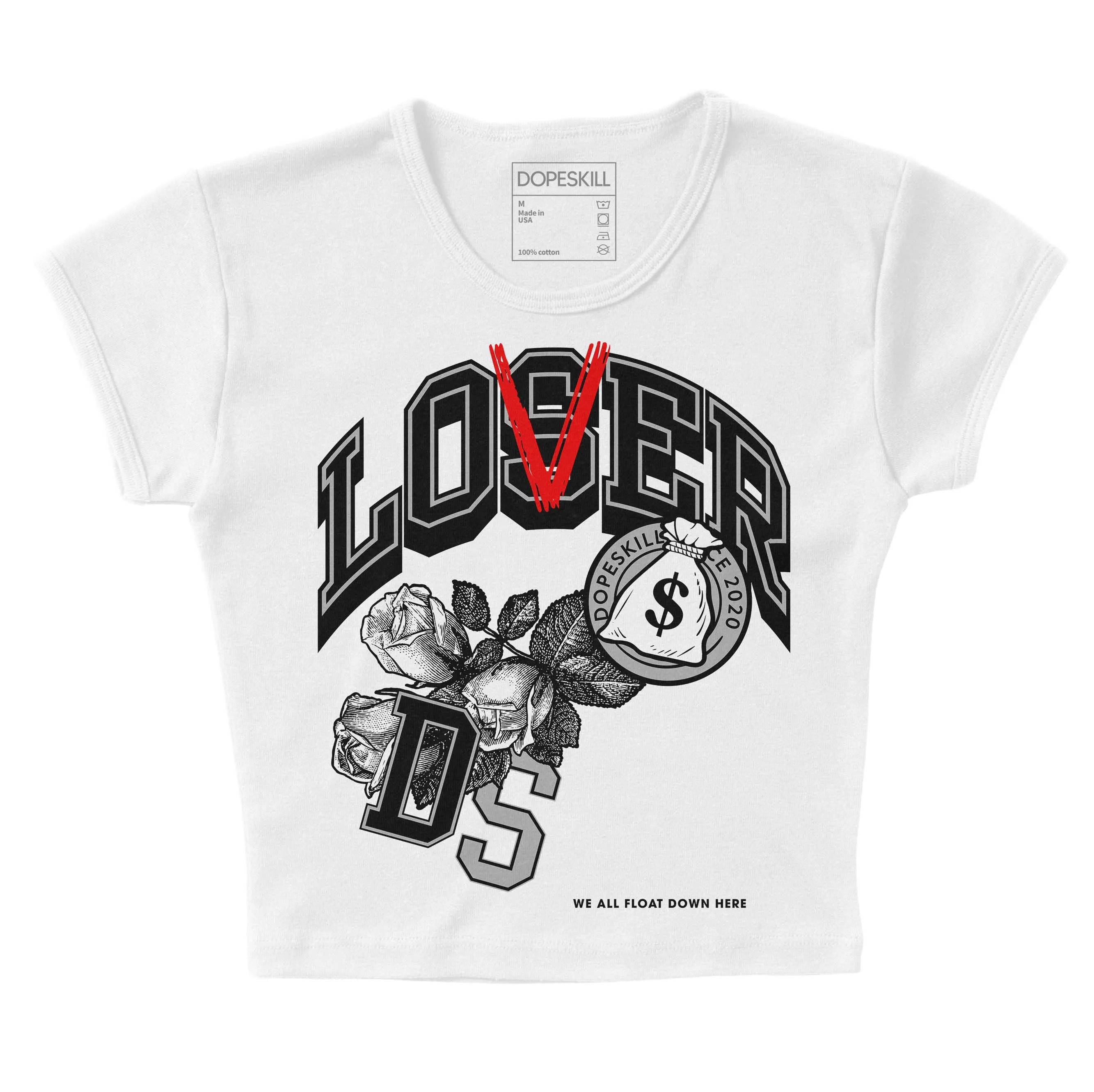 Shadow 1s DopeSkill Women's Crop Top Loser Lover Graphic sold by DopeSkill product image thumbnail 2