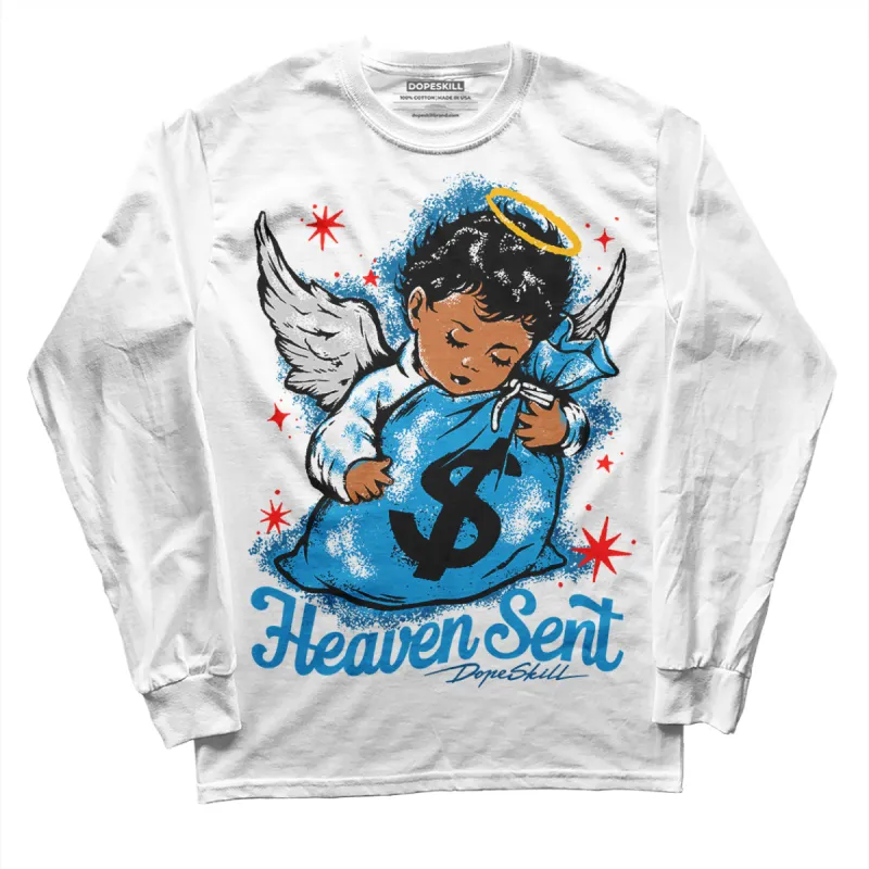Military Blue 4s DopeSkill Long Sleeve T-Shirt Heaven Sent Graphic sold by DopeSkill