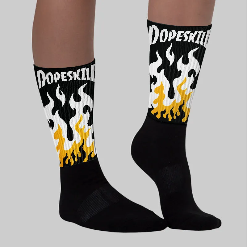 Max 96 Varsity Maize DopeSkill Sublimated Socks FIRE Graphic sold by DopeSkill product image thumbnail 2