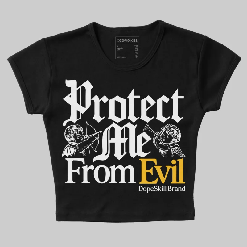 Max 96 Varsity Maize DopeSkill Women's Crop Top Protect Me From Evil Graphic sold by DopeSkill
