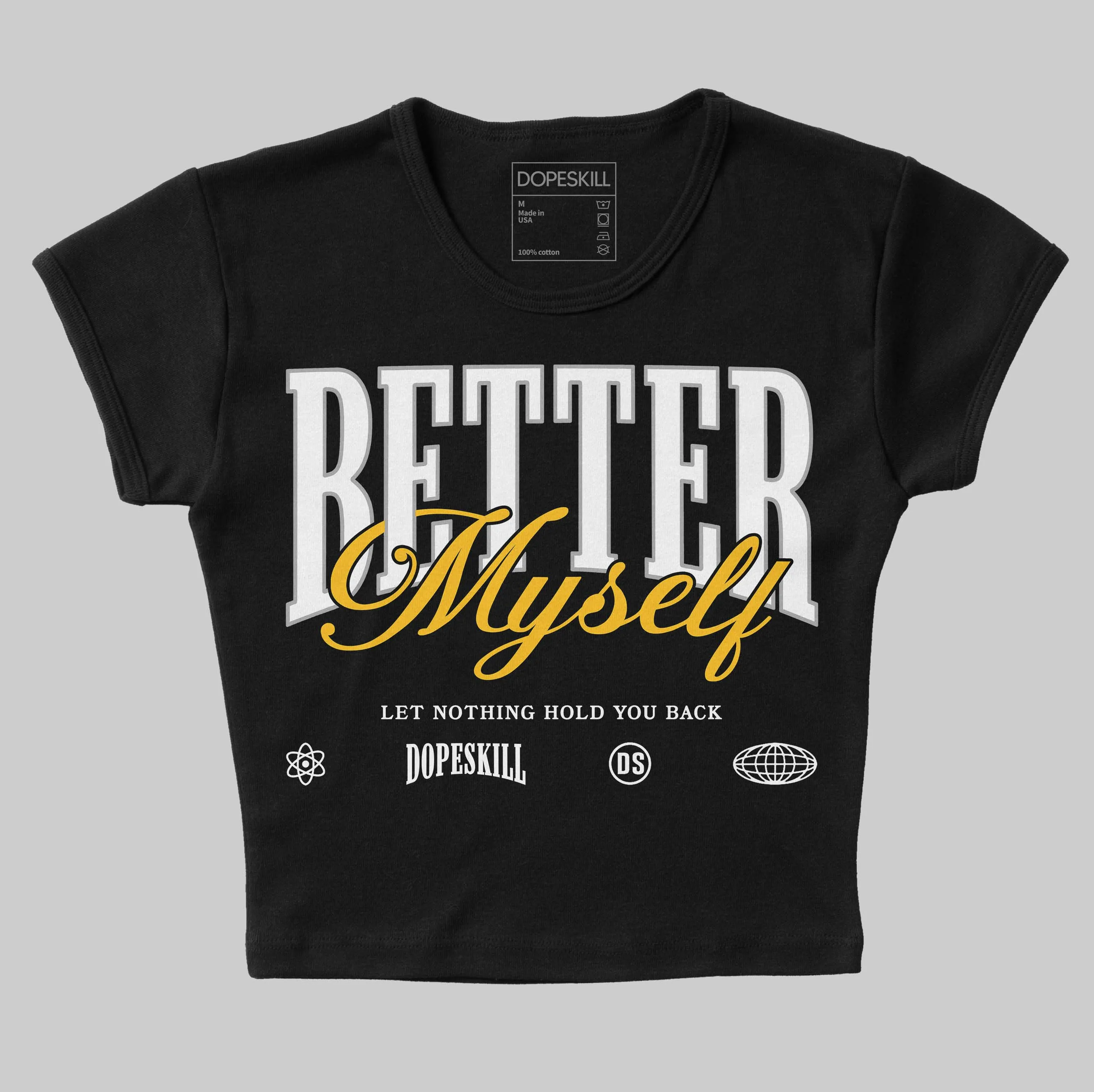 Max 96 Varsity Maize DopeSkill Women's Crop Top Better Myself Graphic sold by DopeSkill