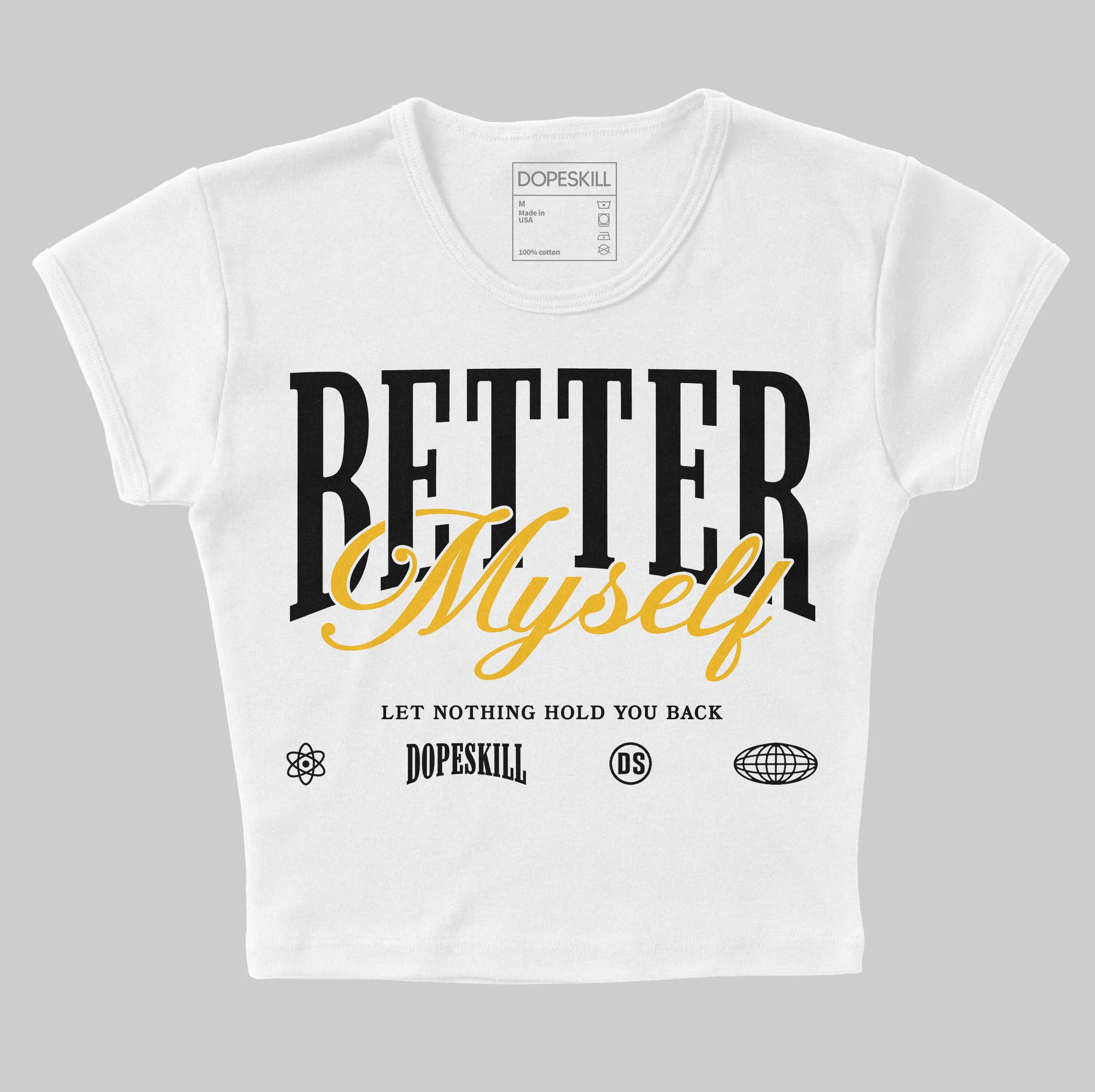 Max 96 Varsity Maize DopeSkill Women's Crop Top Better Myself Graphic sold by DopeSkill product image thumbnail 2