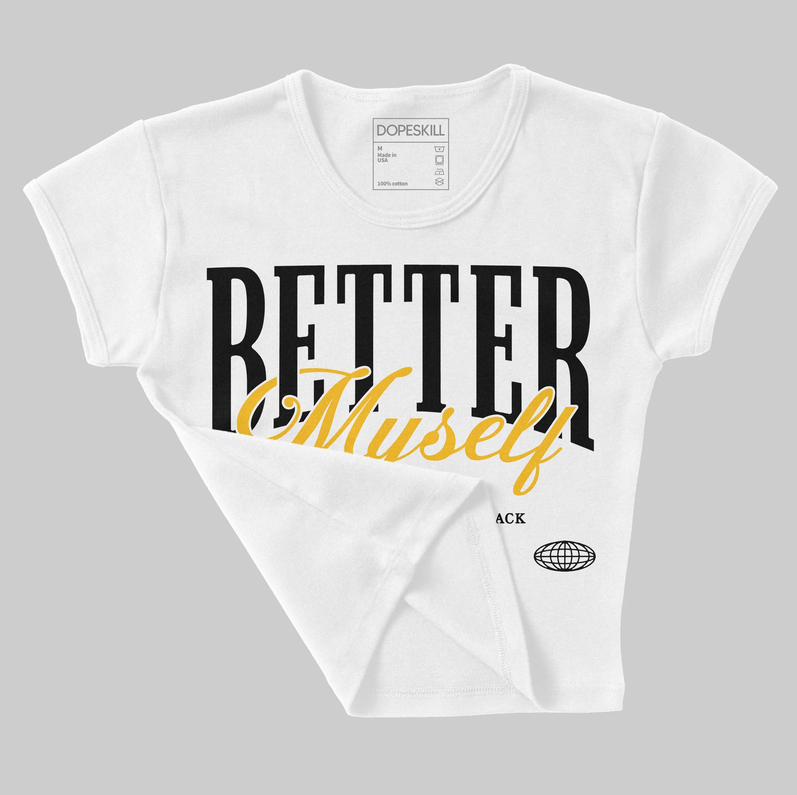 Max 96 Varsity Maize DopeSkill Women's Crop Top Better Myself Graphic sold by DopeSkill product image thumbnail 4