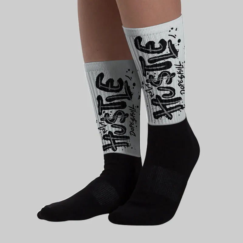 Wolf Grey 12s DopeSkill Sublimated Socks Hustle Graphic sold by DopeSkill product image thumbnail 3