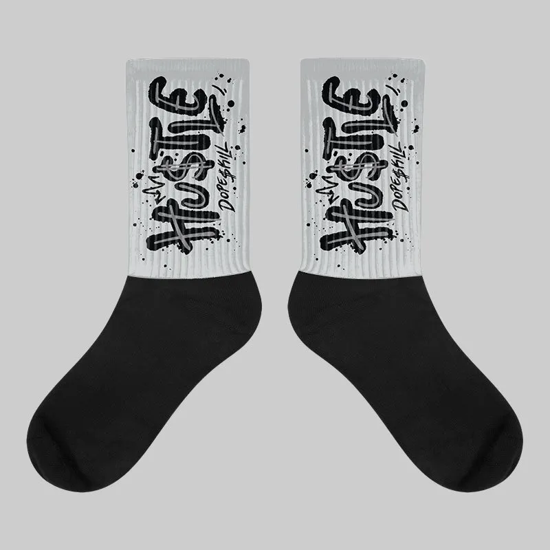 Wolf Grey 12s DopeSkill Sublimated Socks Hustle Graphic sold by DopeSkill