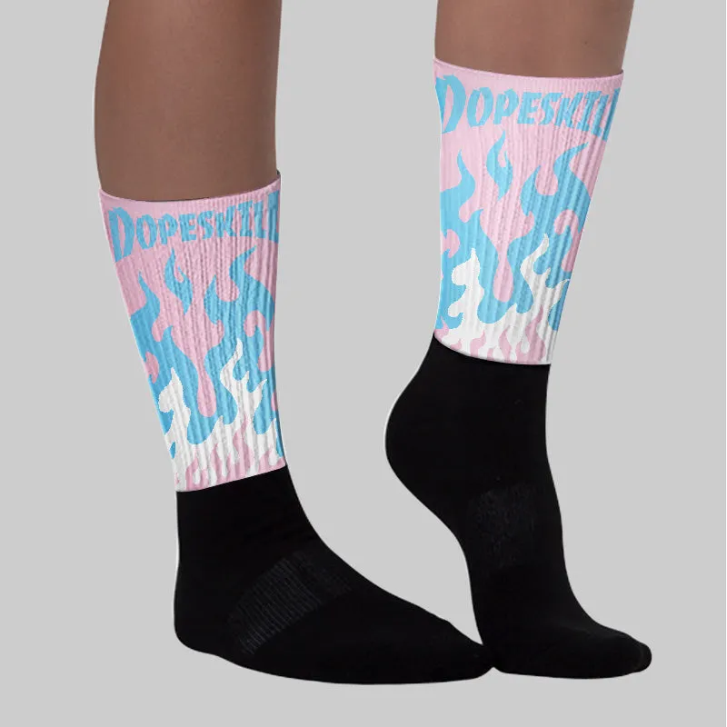 Paw Print Pink Foam 1s DopeSkill Sublimated Socks FIRE Graphic sold by DopeSkill product image thumbnail 2