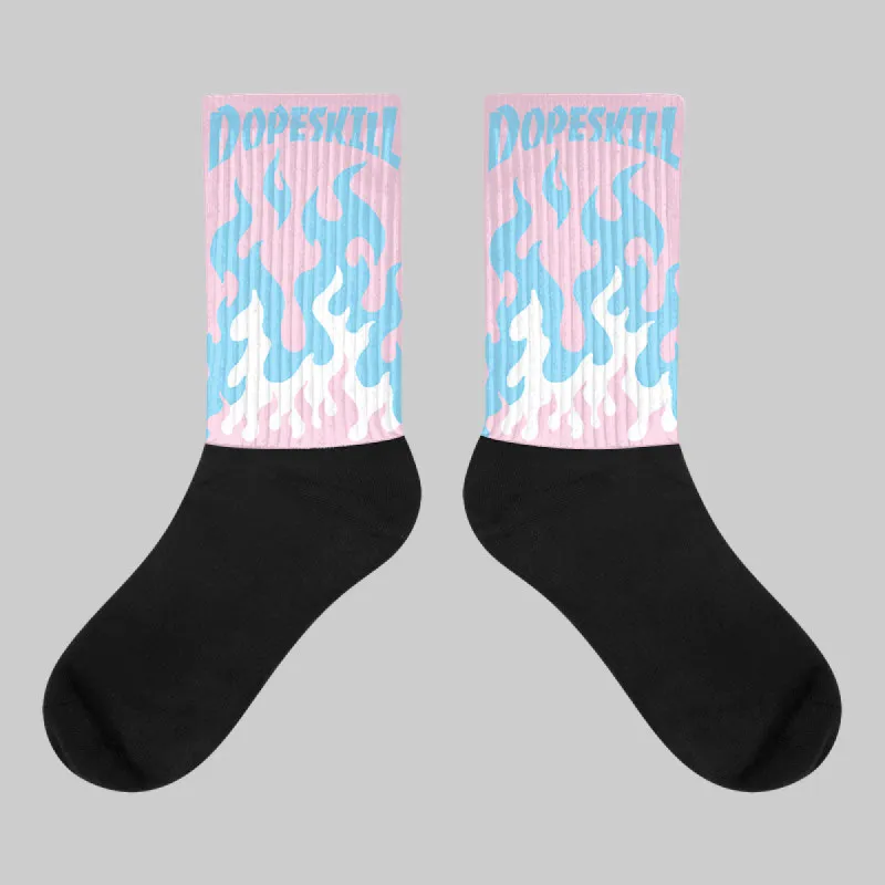 Paw Print Pink Foam 1s DopeSkill Sublimated Socks FIRE Graphic sold by DopeSkill