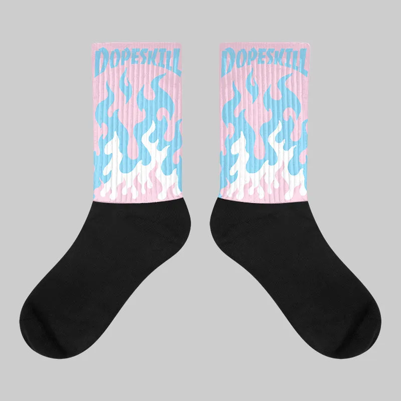 Paw Print Pink Foam 1s DopeSkill Sublimated Socks FIRE Graphic sold by DopeSkill