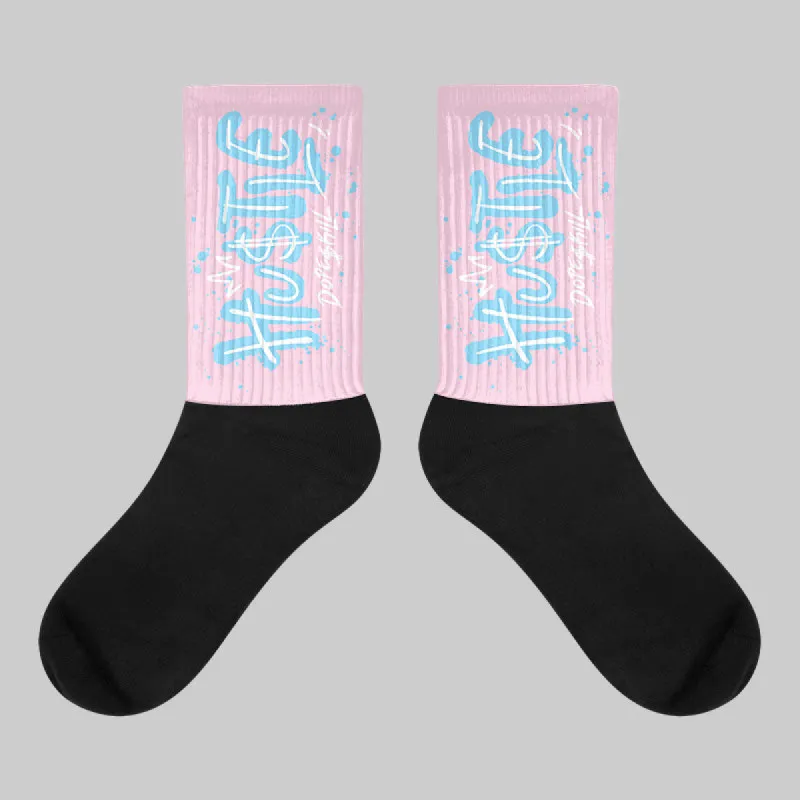 Paw Print Pink Foam 1s DopeSkill Sublimated Socks Hustle Graphic sold by DopeSkill