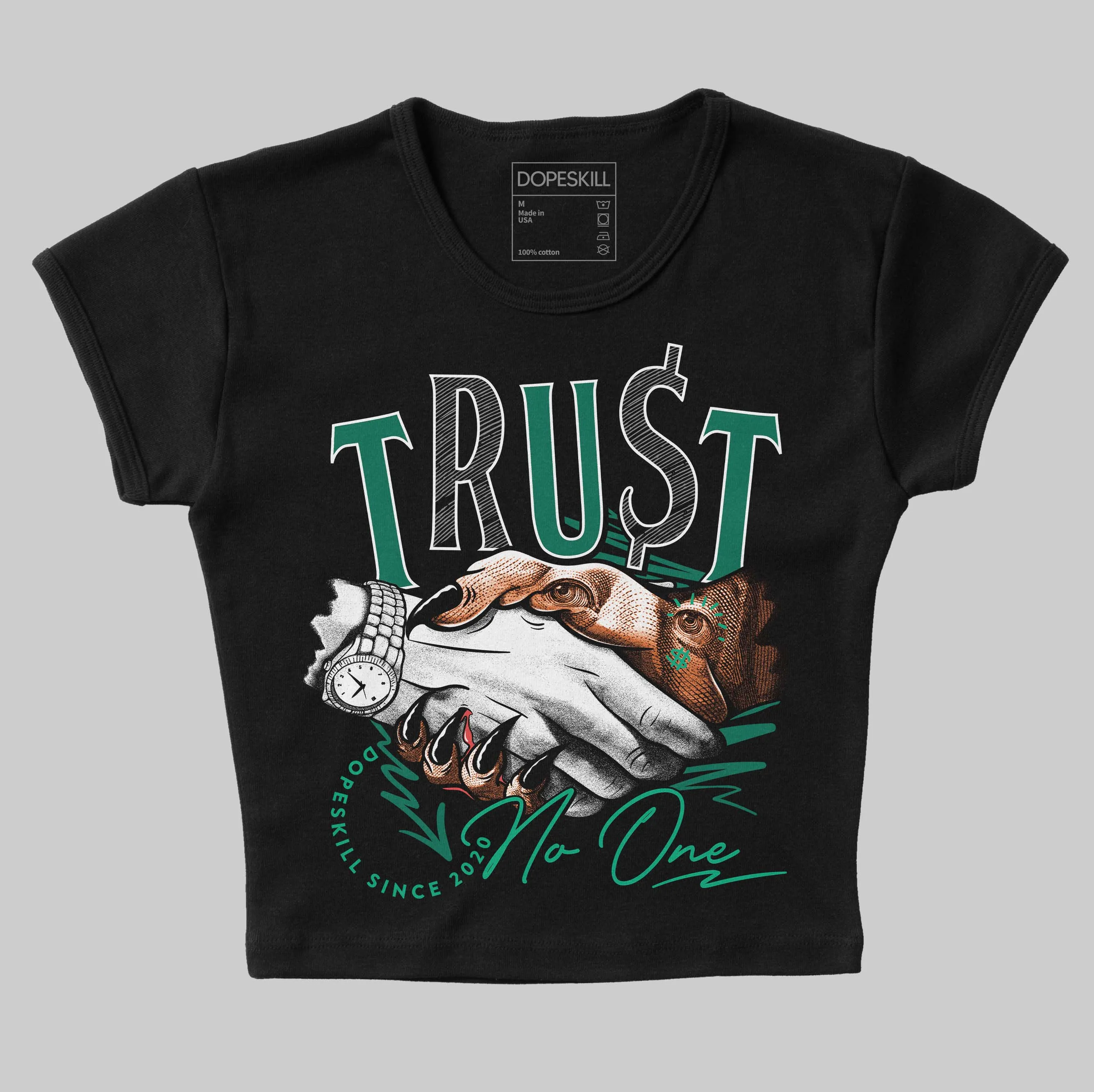 SP Nina Chanel Abney Bicoastal 3s DopeSkill Women's Crop Top Trust No One Graphic sold by DopeSkill product image thumbnail 2
